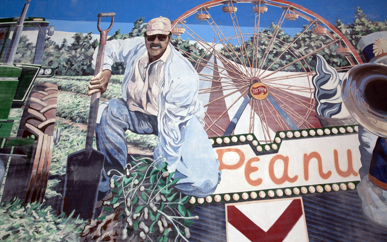A painted mural on a downtown Dothan wall