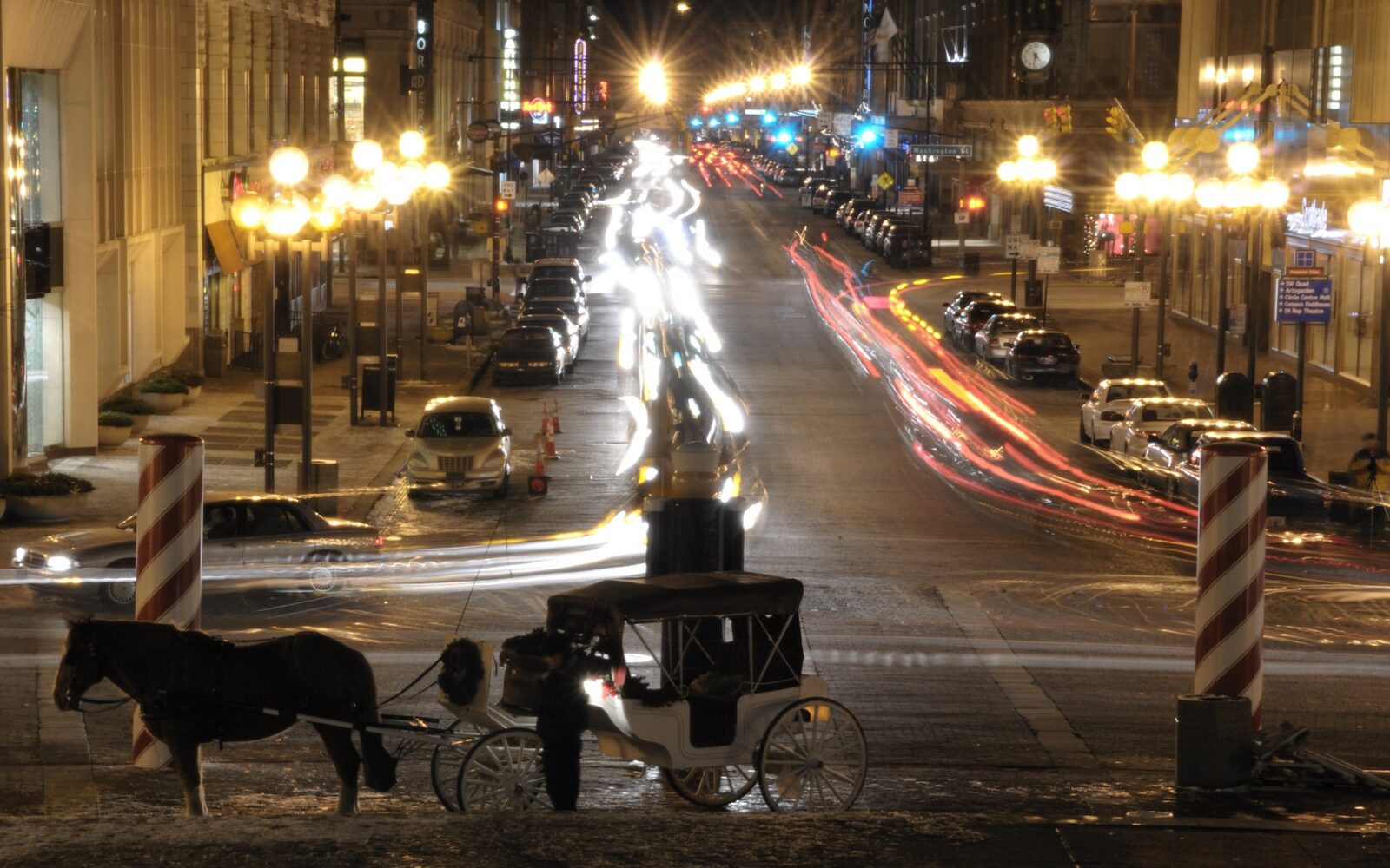 Monument Circle in downtown Indianapolis