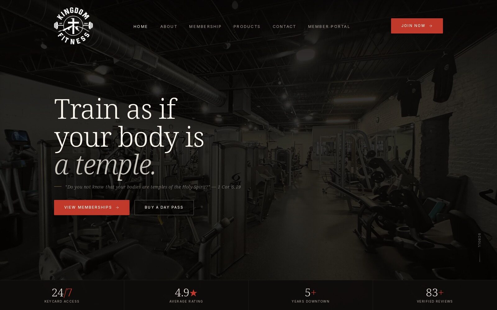 The Kingdom Fitness homepage